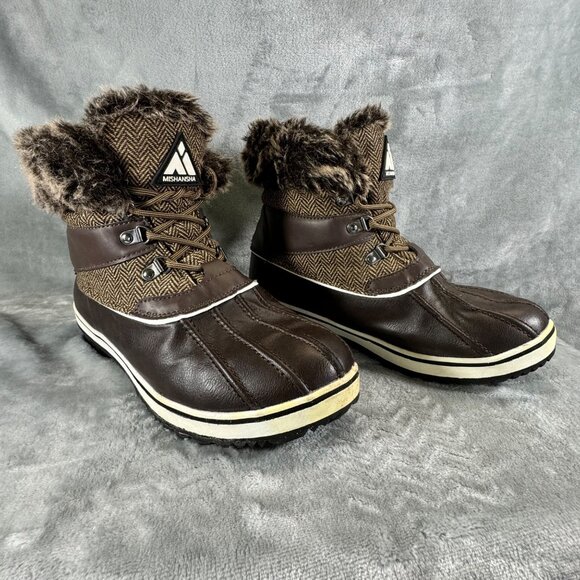 Mishansha Women's 9 Winter Snow Boots Outdoor Non-slip Warm Waterproof with fur - Picture 10 of 16